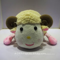 Nome da fábrica YuanKang Fazer personalizado 100% poliéster pelúcia travesseiro ovinos brinquedos,